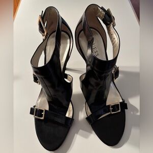 Black Leather Women's Heels